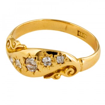 18ct gold Diamond 5 stone Ring size M